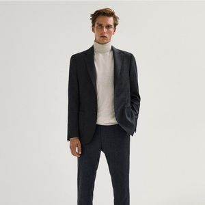 Massimo Dutti Italian Fabric Men Blazer